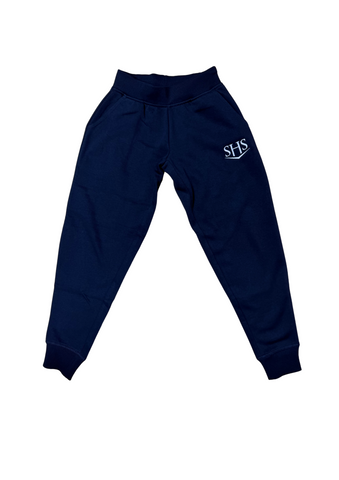Navy Crested Sweatpants
