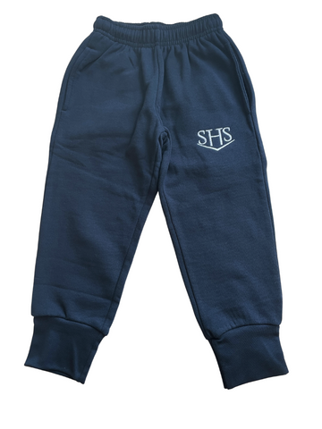 Navy Crested Sweatpants Sizes 4,6 & 8
