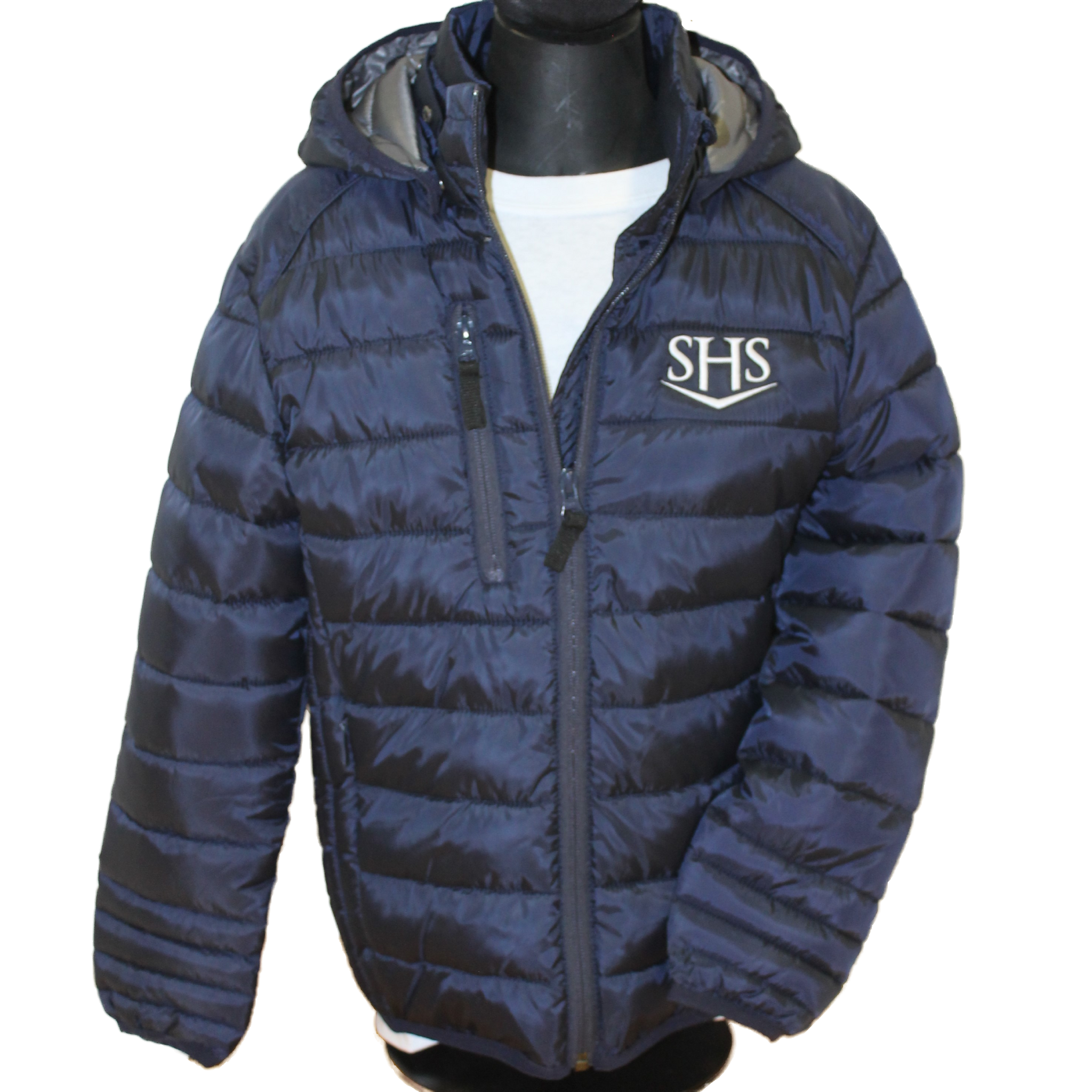 Navy Crested Puffer Jacket