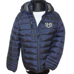 Navy Crested Puffer Jacket