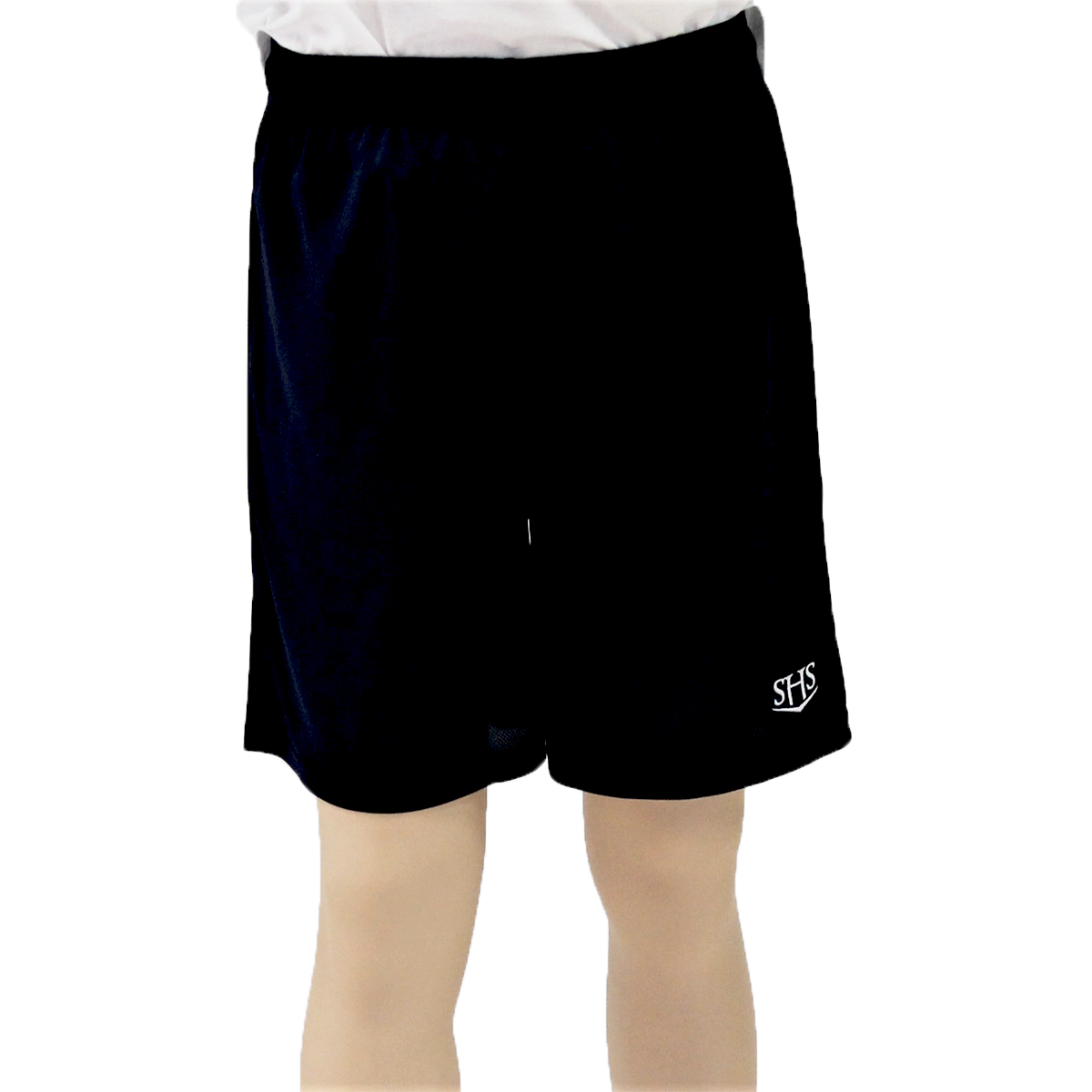 Navy Crested Athletic Shorts